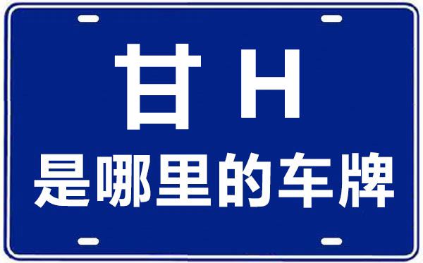 甘H是哪里的车牌号,武威的车牌号是甘什么