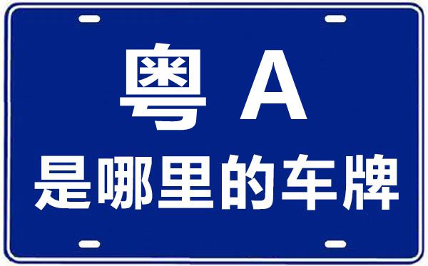 粤A是哪里的车牌号,广州的车牌号是粤什么