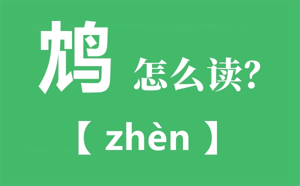 鸩怎么读拼音是什么,饮鸩止渴是什么意思