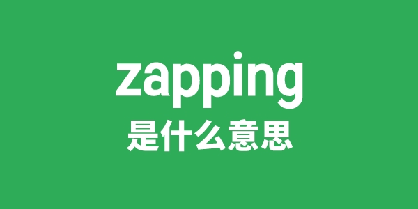 zapping是什么意思