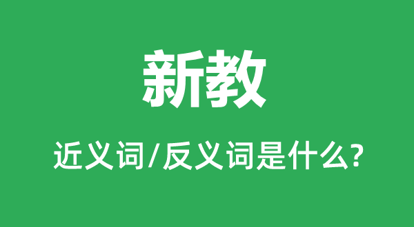 新教的近义词和反义词是什么,新教是什么意思