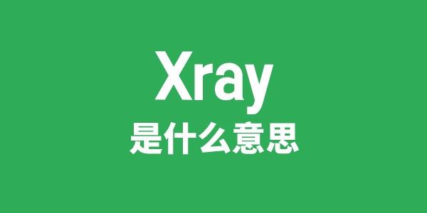 Xray是什么意思