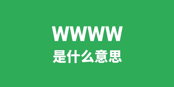 wwww是什么意思