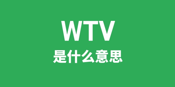 WTV是什么意思