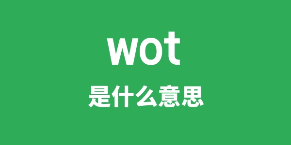 wot是什么意思