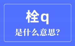 栓q是啥意思_栓q网络用语是什