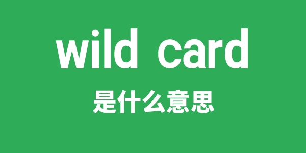 wild card是什么意思