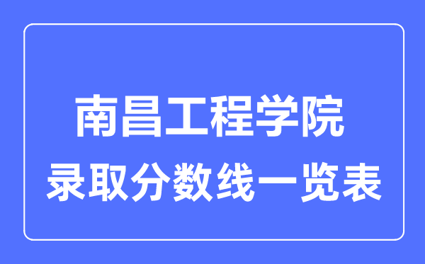 2023年高考多少分能上江西工程学院?附各省录取分数线