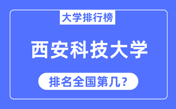 2023年西安科技大学排名,最新全国排名第几