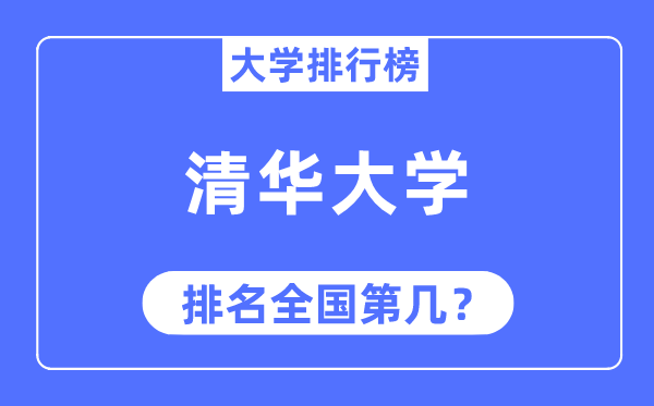 2023年清华大学排名,最新全国排名第几