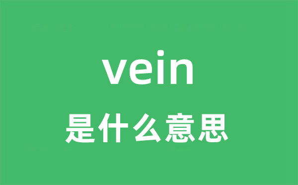 vein是什么意思