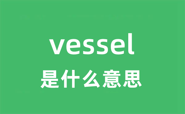 vessel是什么意思