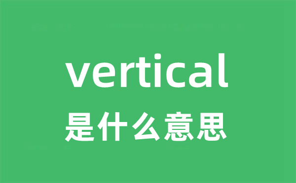 vertical是什么意思