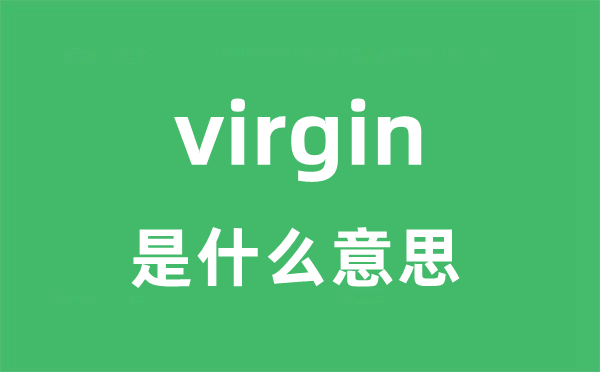 virgin是什么意思