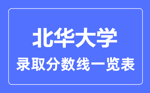 2023年高考多少分能上北华大学？附各省录取分数线