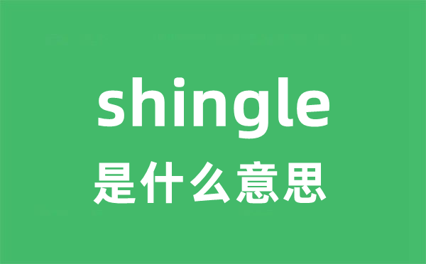 shingle是什么意思