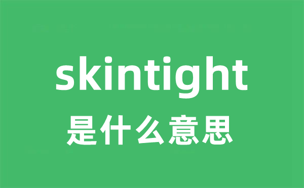 skintight是什么意思