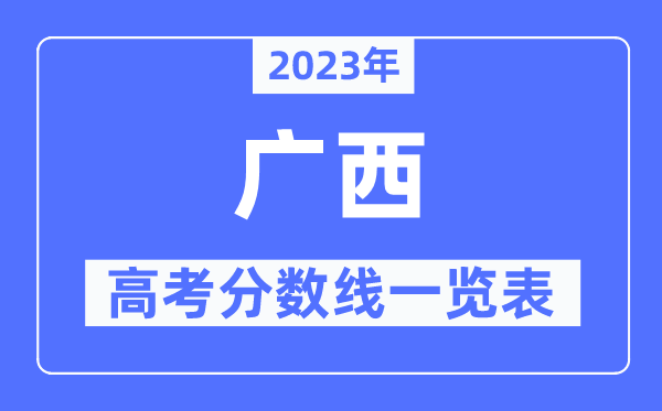 2023年广西高考分数线一览表（含一本,二本,专科分数线）