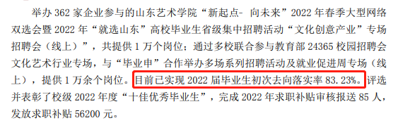 山东艺术学院就业率及就业前景怎么样,好就业吗?