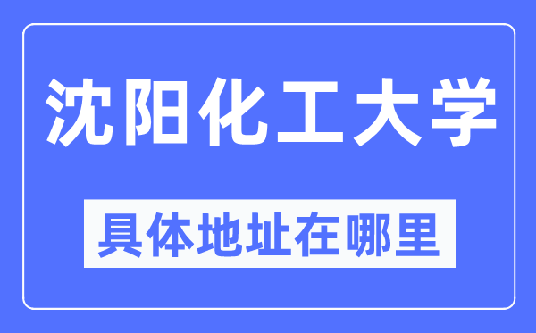 沈阳化工大学具体地址在哪里,在沈阳的哪个区?