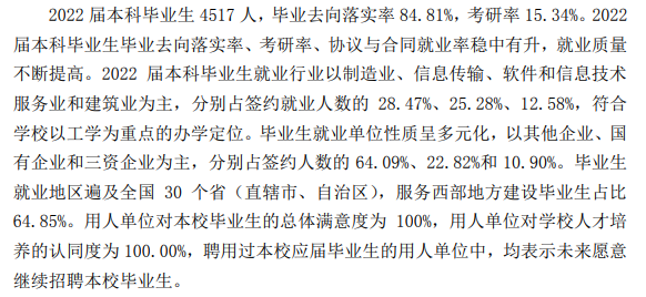 西安工业大学就业率及就业前景怎么样,好就业吗?
