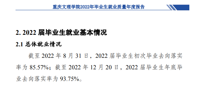 重庆文理学院就业率及就业前景怎么样,好就业吗？