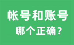 帐号和账号哪个正确_帐号和账号