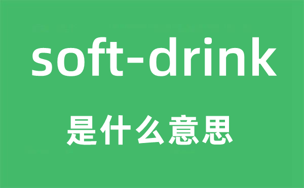 soft-drink是什么意思,中文翻译是什么