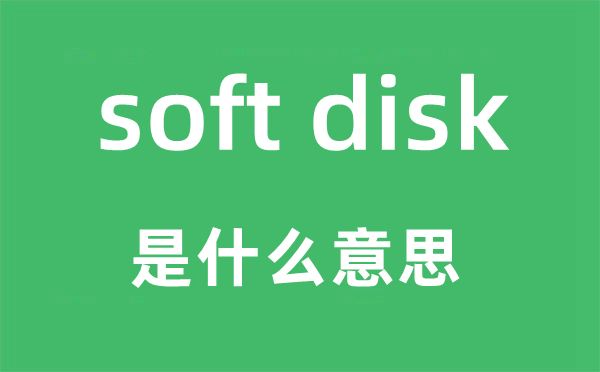 soft disk是什么意思,中文翻译是什么