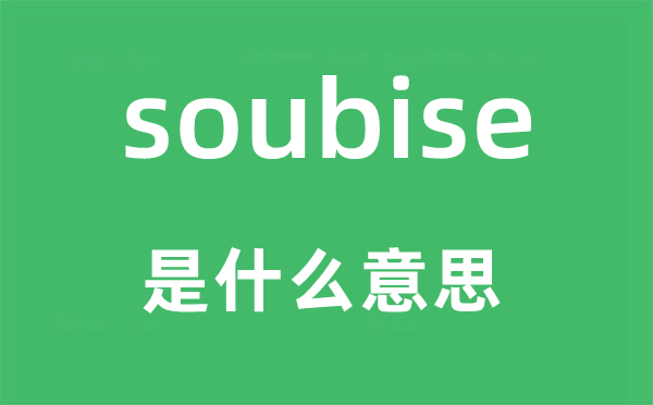 soubise是什么意思,soubise怎么读,中文翻译是什么
