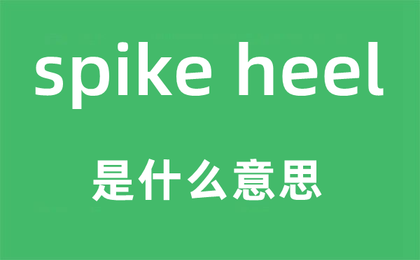 spike heel是什么意思,中文翻译是什么