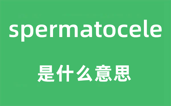 spermatocele是什么意思,spermatocele怎么读,中文翻译是什么