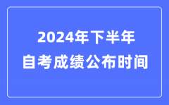 2024年上半年自考成绩公布时