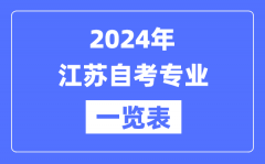 2024年江苏自考专业一览表_江