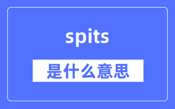 spits是什么意思,spits怎么读,中文翻译是什么