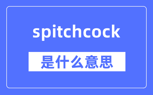 spitchcock是什么意思,spitchcock怎么读,中文翻译是什么