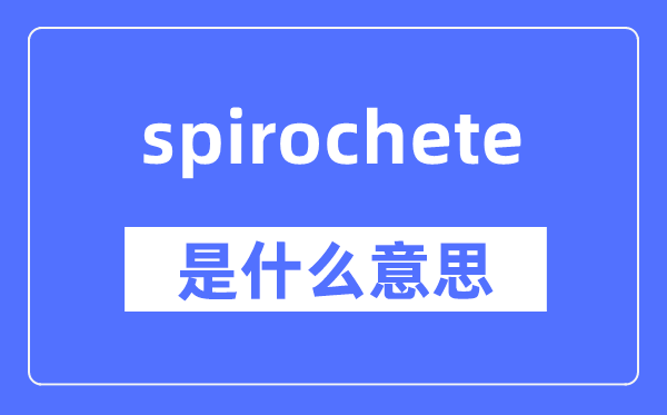 spirochete是什么意思,spirochete怎么读,中文翻译是什么