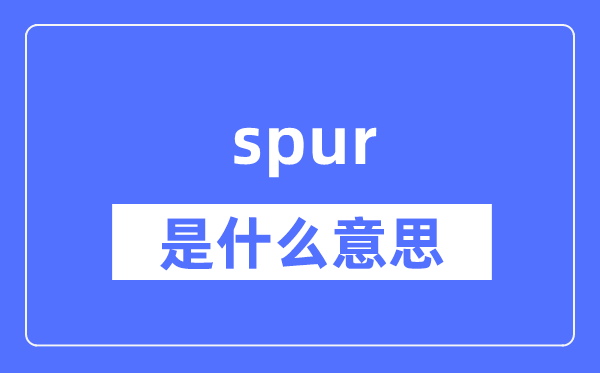 spur是什么意思,spur怎么读,中文翻译是什么