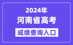 2024年河南省高考成绩查询入