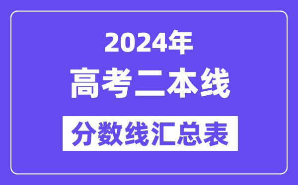 2024年全国各省市高考二本分数线(二本线最低是多少)
