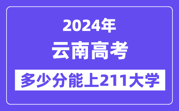 2024年云南高考多少分能上211大学?