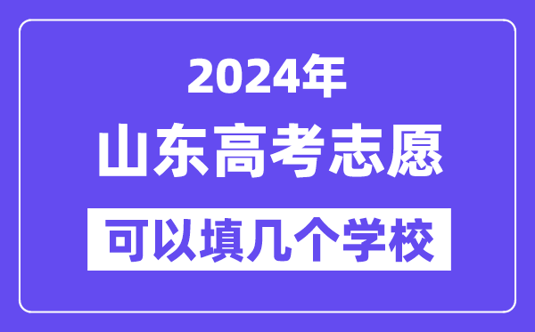 2024山东高考志愿可以填几个学校？附详细填报流程