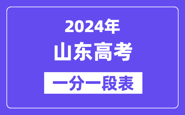 2024山东高考一分一段表,山东夏季高考位次排名查询