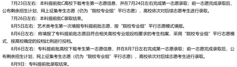2024全国各地高考志愿填报时间和截止时间一览表（完整版）