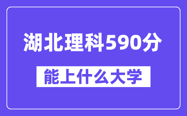 湖北理科590分左右能上什么大学？（物理类）