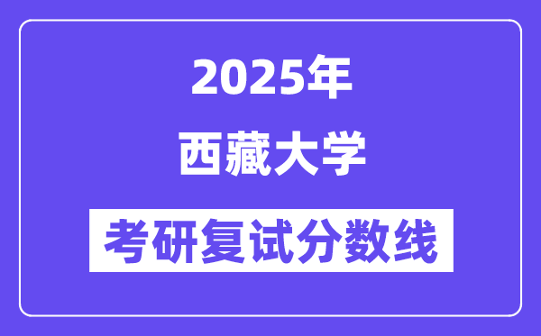 2025西藏大学考研复试分数线一览表
