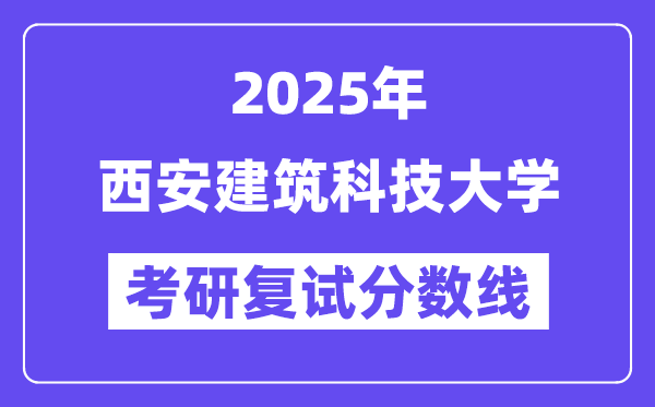 2025西安建筑科技大学考研复试分数线一览表