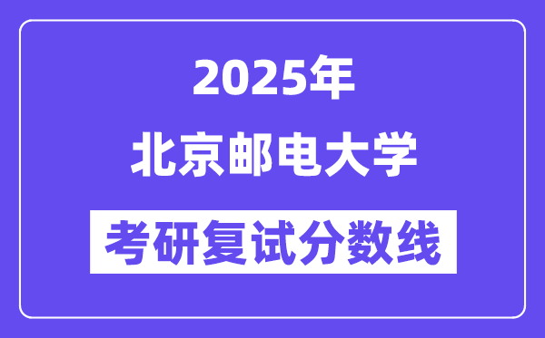 2025北京邮电大学考研复试分数线一览表