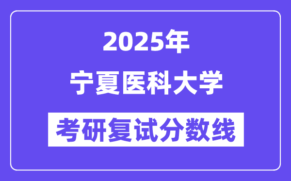 2025宁夏医科大学考研复试分数线一览表