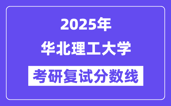 2025华北理工大学考研复试分数线一览表